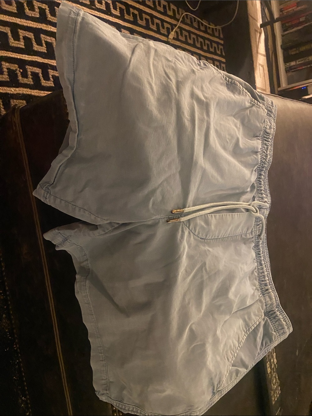 American Eagle Outfitters Light Blue Athletic Drawstring Shorts